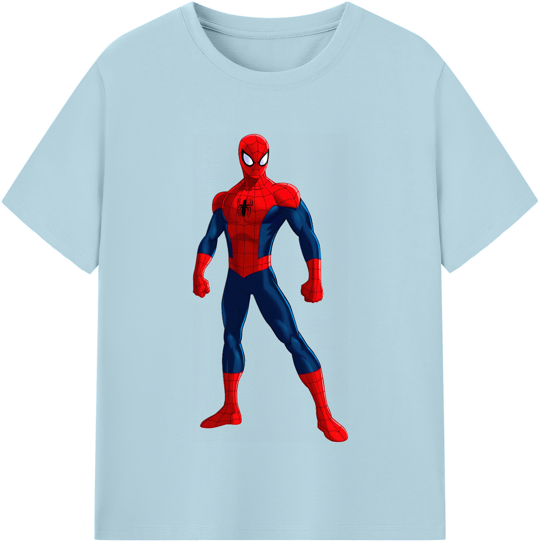 （画像用） Spider Man スパイダーマン 綿100％半袖Tシャツ（フロントプリント）